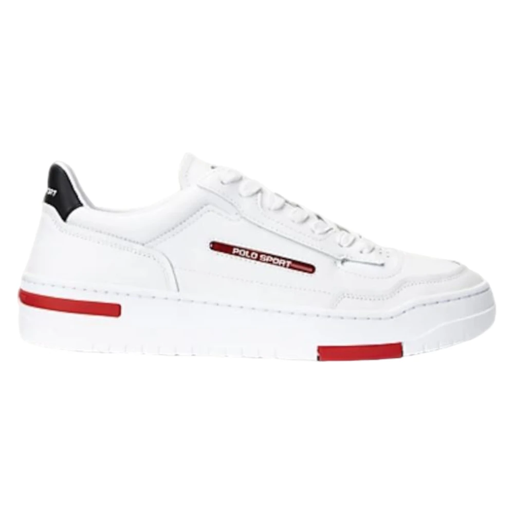Polo Ralph Lauren Witte Court Ps300 Leren Sneakers Heren Schoenen