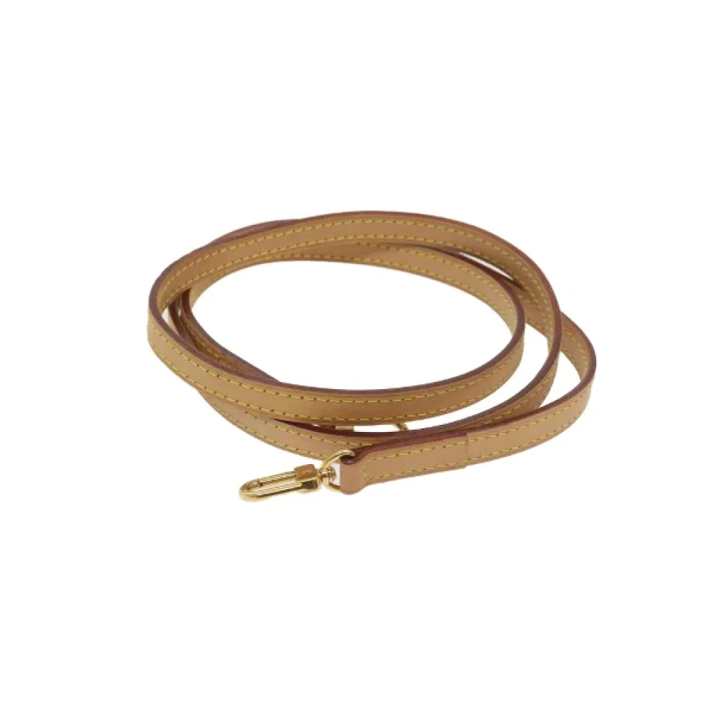 Louis Vuitton Vintage Pre-owned Leather belts Beige Dames
