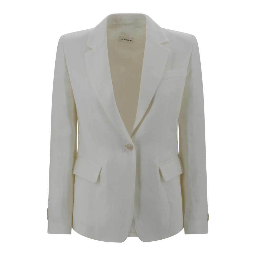 P.a.r.o.s.h. Roomblazer met knoopsluiting Beige Dames