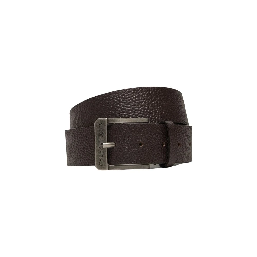 Calvin Klein Jeans Klassieke Leren Riem Herfst Winter Collectie Brown Heren