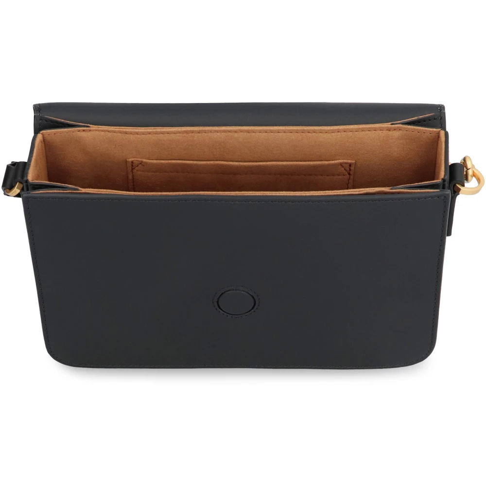 MCM Geëmbosseerde leren crossbodytas Black Dames