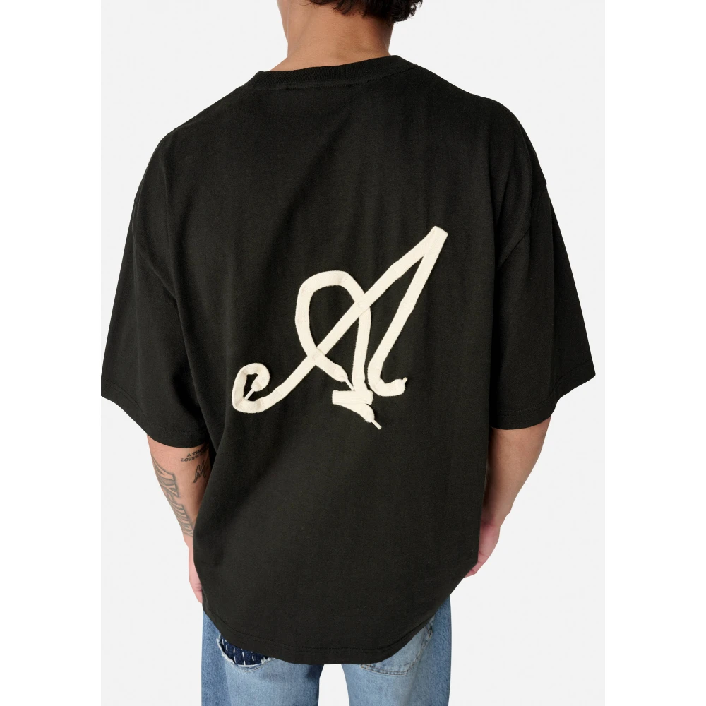 Axel Arigato T-shirt met Veters Black Heren