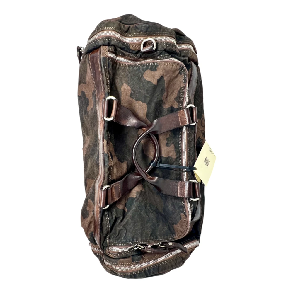 Campomaggi Canvas en leren Weekender tas Multicolor Heren