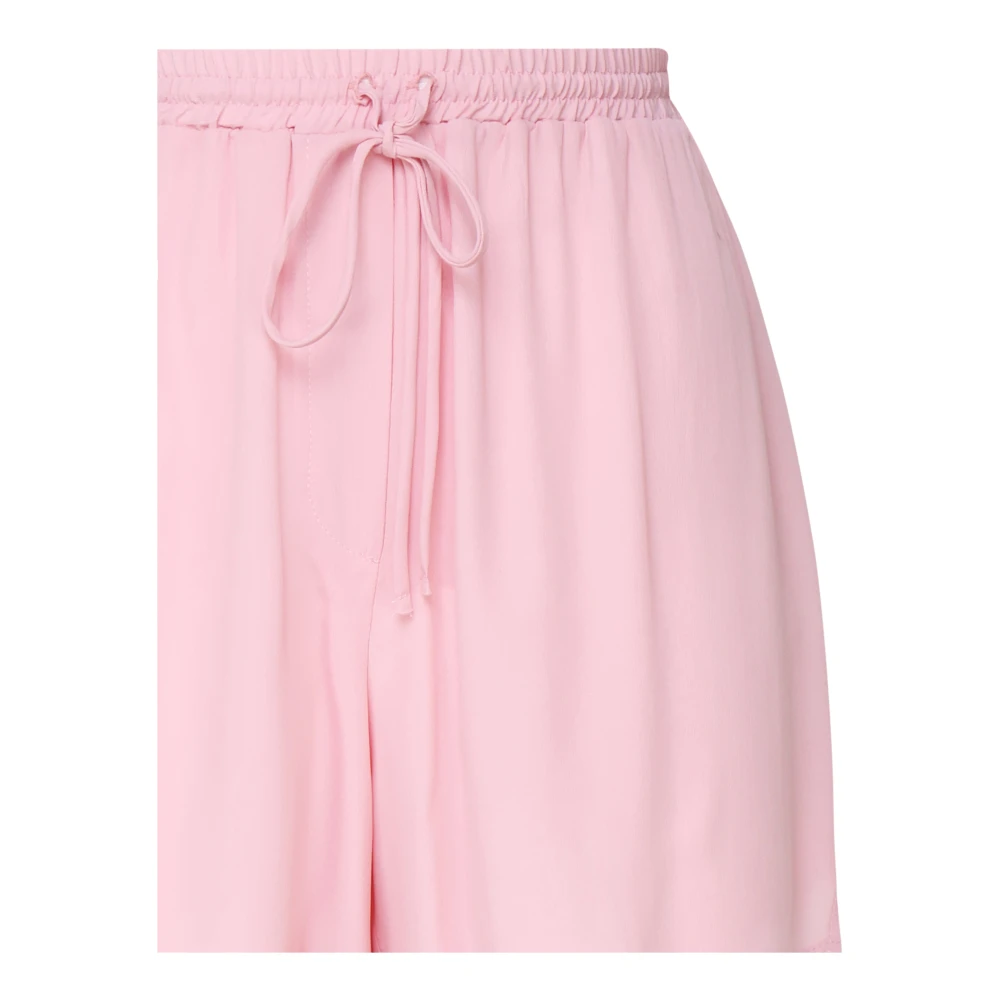 Ottod'Ame Zijden Blend Elastische Taille Trekkoord Shorts Pink Dames