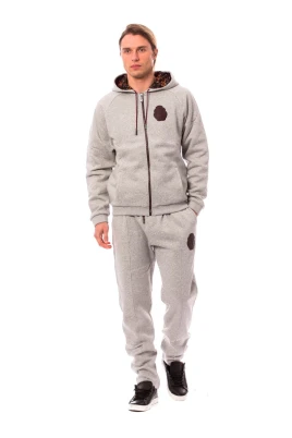 Elegant grå bomulls sweatuit ensemble