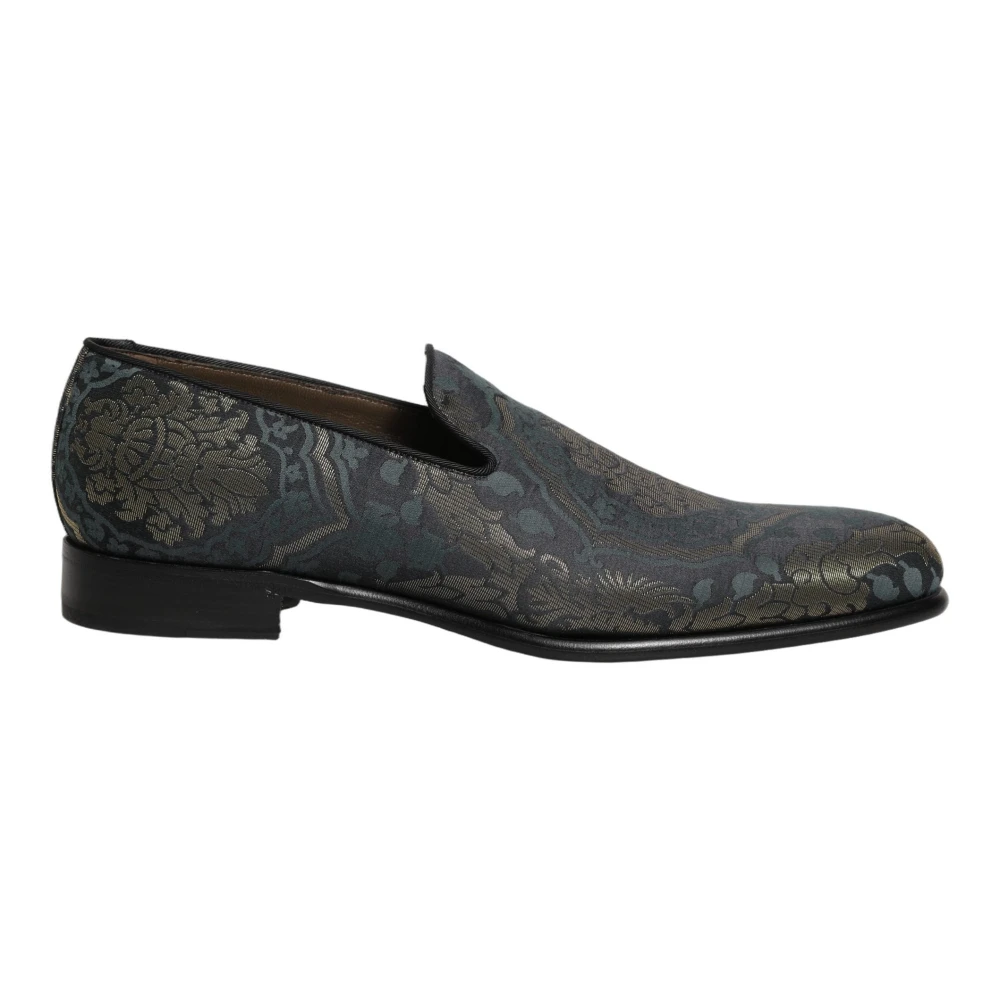 Dolce & Gabbana Men's Multicolor Loafers, 10 Uk, Floral Brocade Loafers