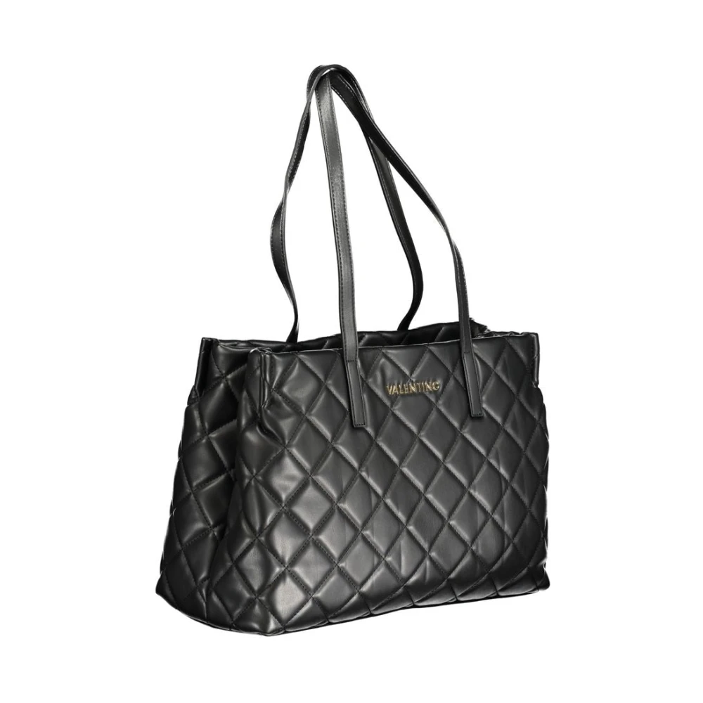 Valentino by Mario Valentino Zwarte polyethyleen schoudertas met rits Black Dames