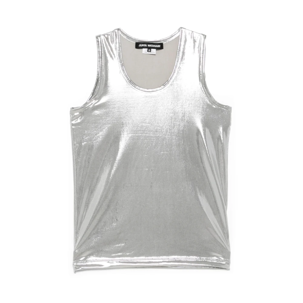 Junya Watanabe Zilveren Scoop Neck Mouwloos T-shirt Gray Dames