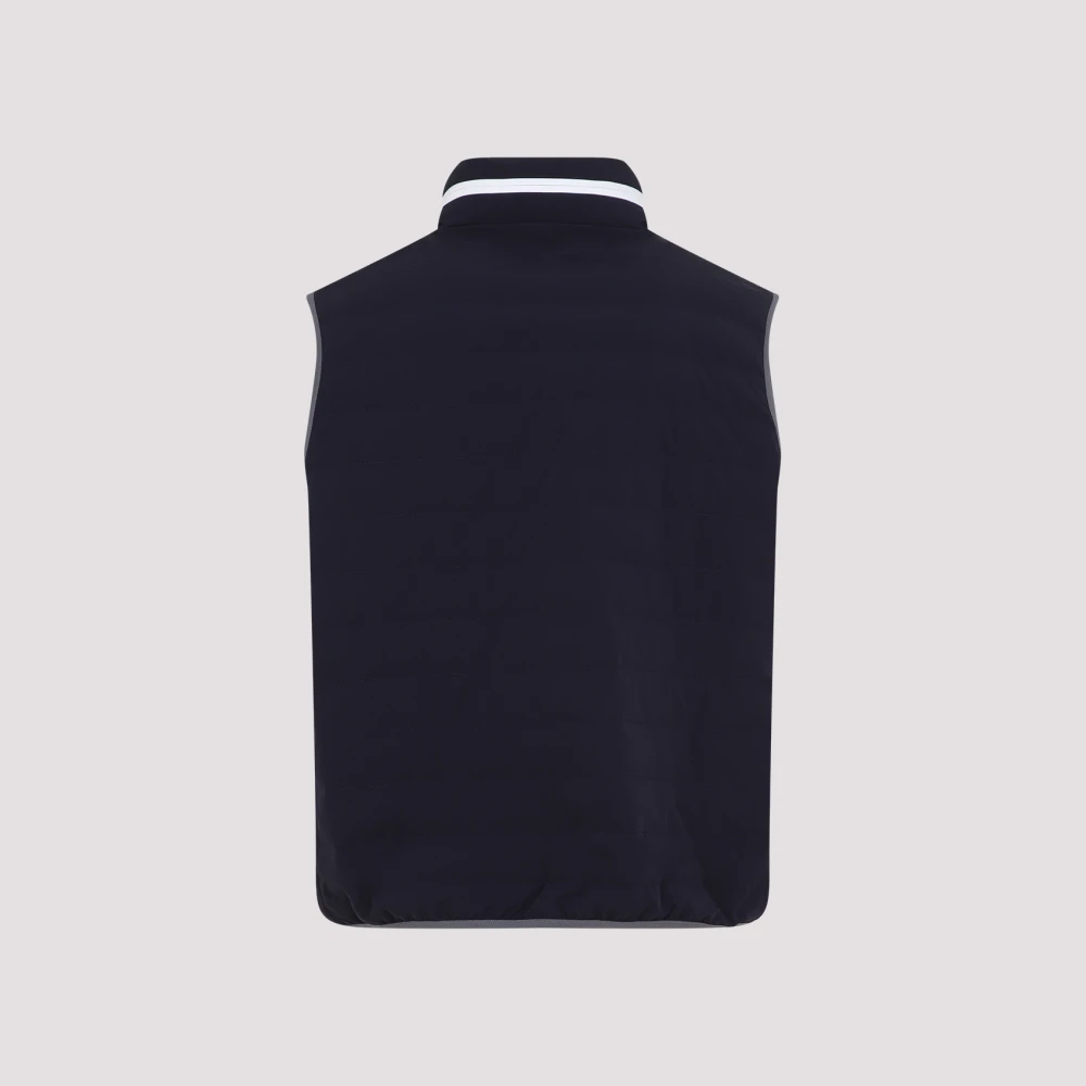 BRUNELLO CUCINELLI Blauwe Gewatteerde Jas Blue Heren