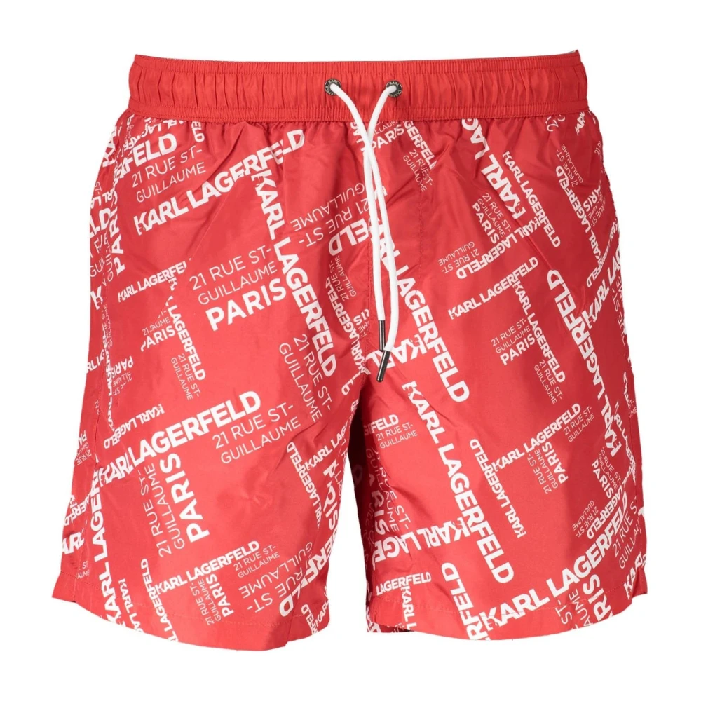 Karl Lagerfeld Zwemkleding Kostuum Onderdeel Mannen Rood Red Heren