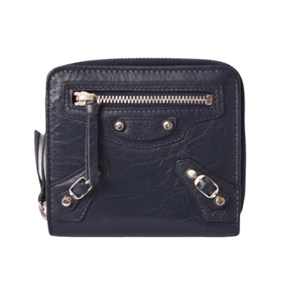 Balenciaga Vintage Pre-owned Leather wallets Blue Dames