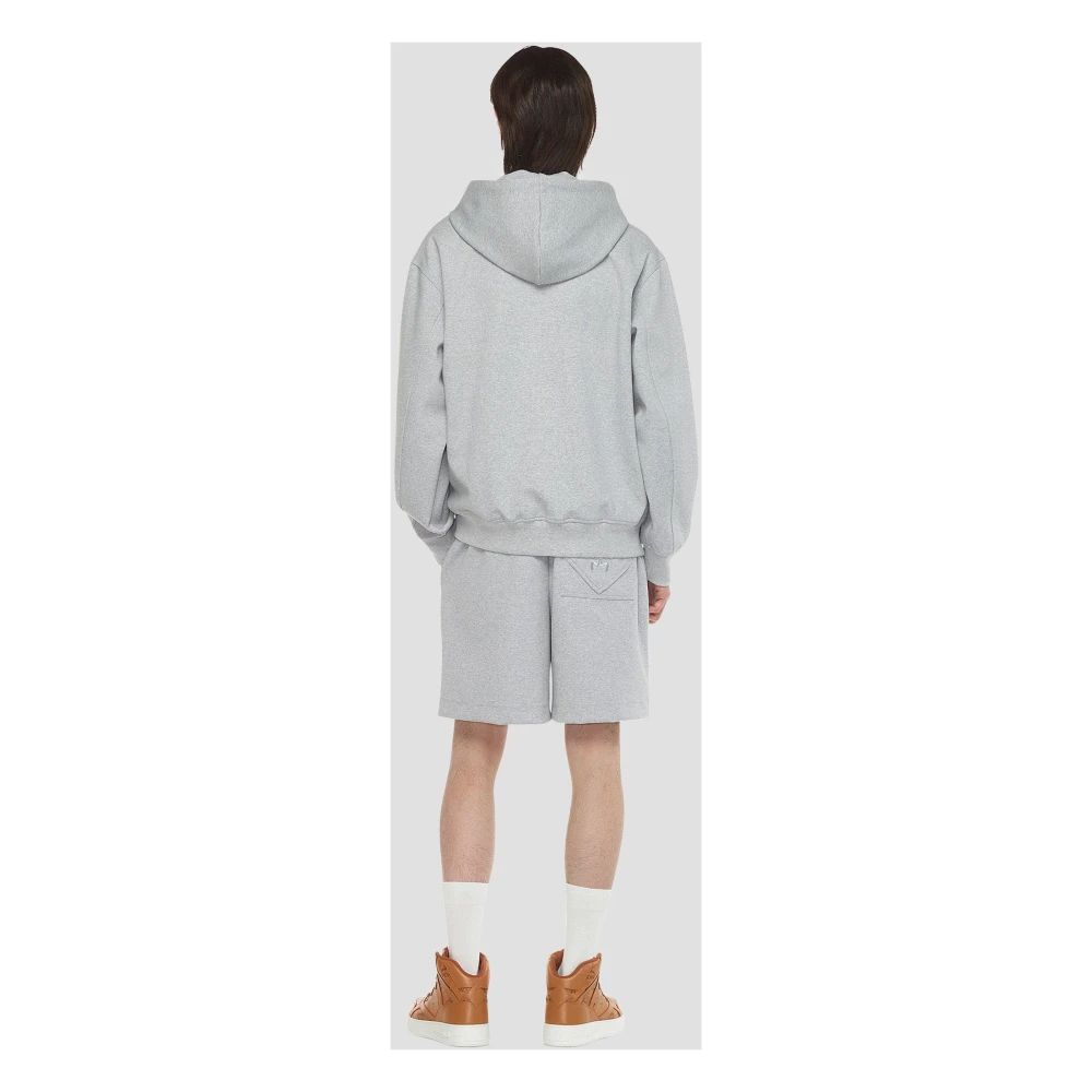 MCM Hoodie Essential in Romanit met Logo Gray Heren