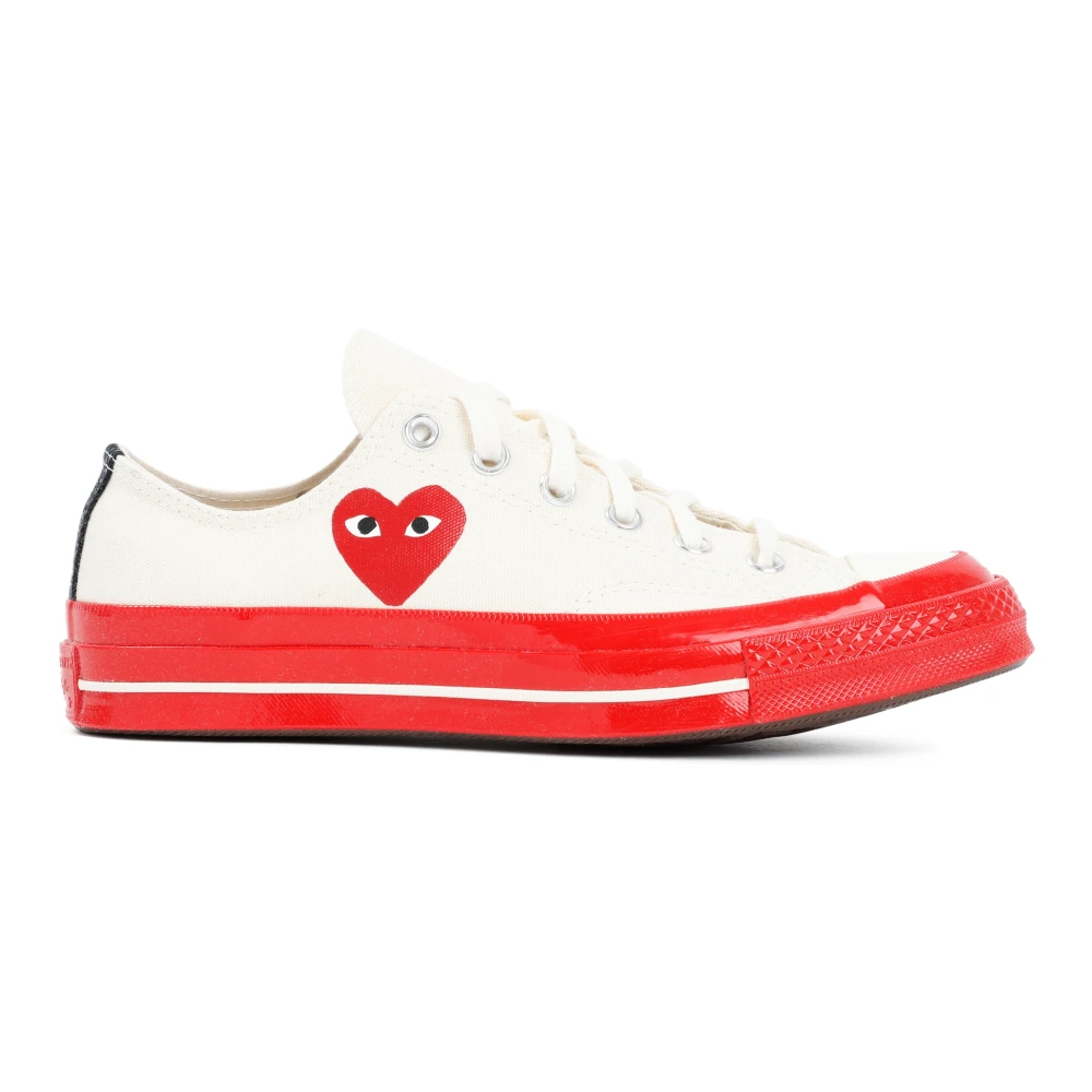 White Converse Sneakers Comme des Garcons Play Sneakers Miinto