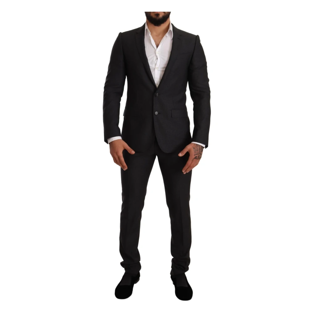 Dolce & Gabbana Men's Gray Wool Martini Slim Fit Suit