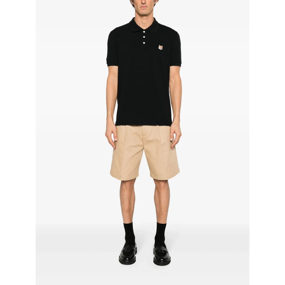Maison Kitsuné Polo Shirts Black Heren