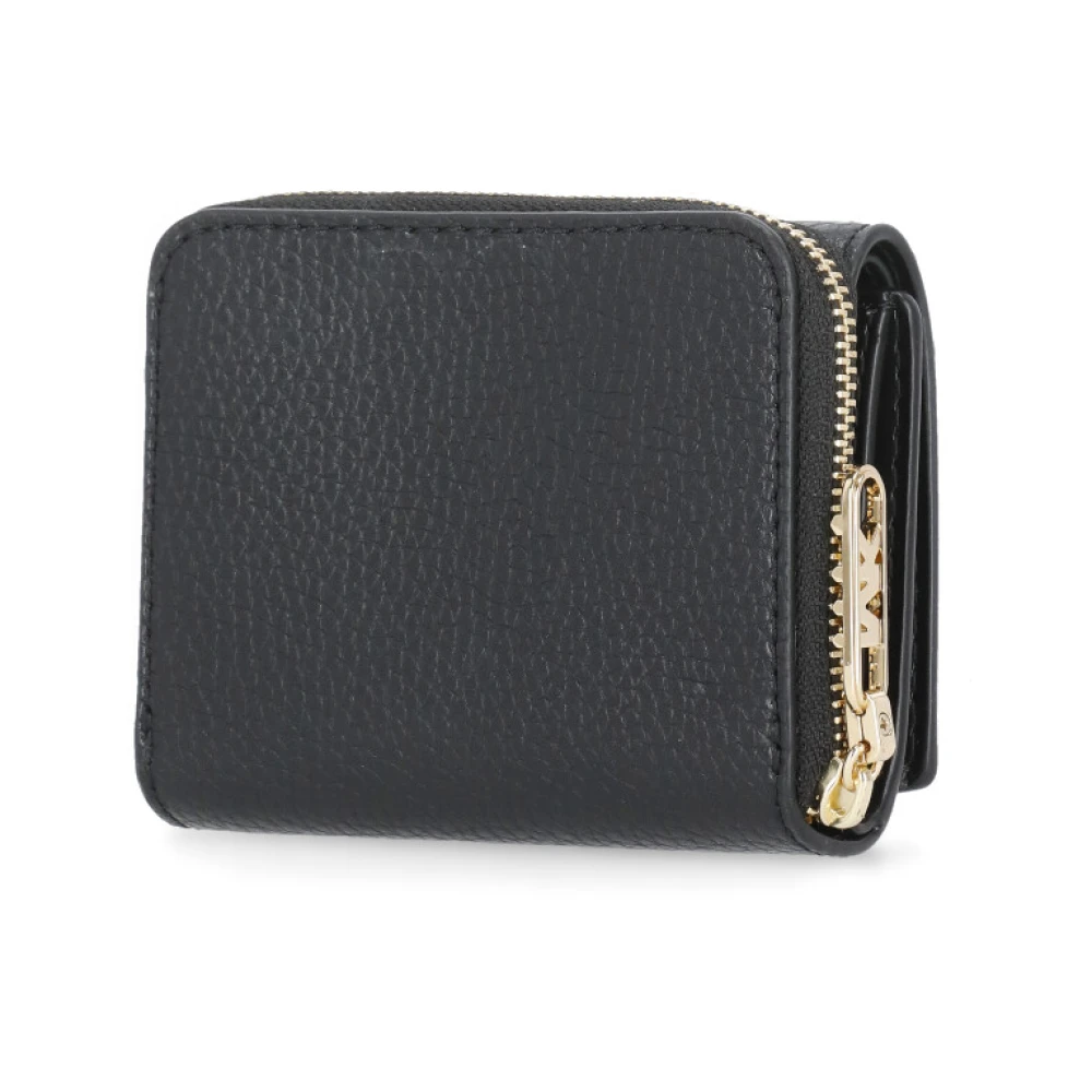 Michael Kors Zwarte Leren Damesportemonnee met Logo Black Dames