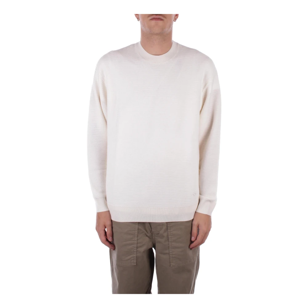 Emporio Armani Logo Front Sweater Room White Heren