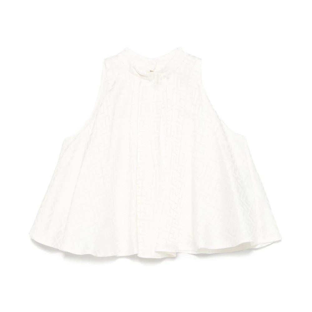 Balmain Girls Beige Blouses - Kids Blouses - 10 Y - Kids