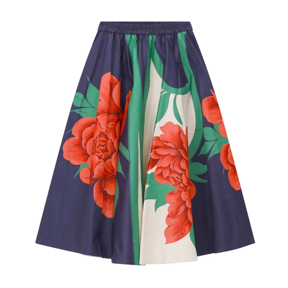 La Doublej Midi Skirts, Female, L, Circle Midi Skirt Multicolor