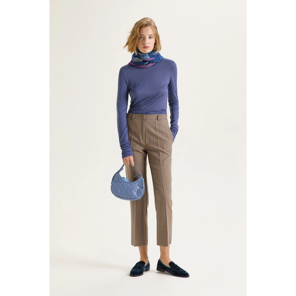 Maliparmi Mali Strepen Broek Brown Dames