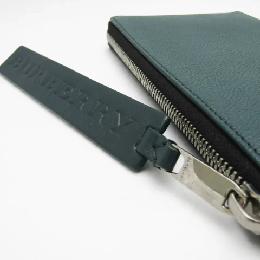 Burberry Vintage Pre-owned Leather clutches Green Dames