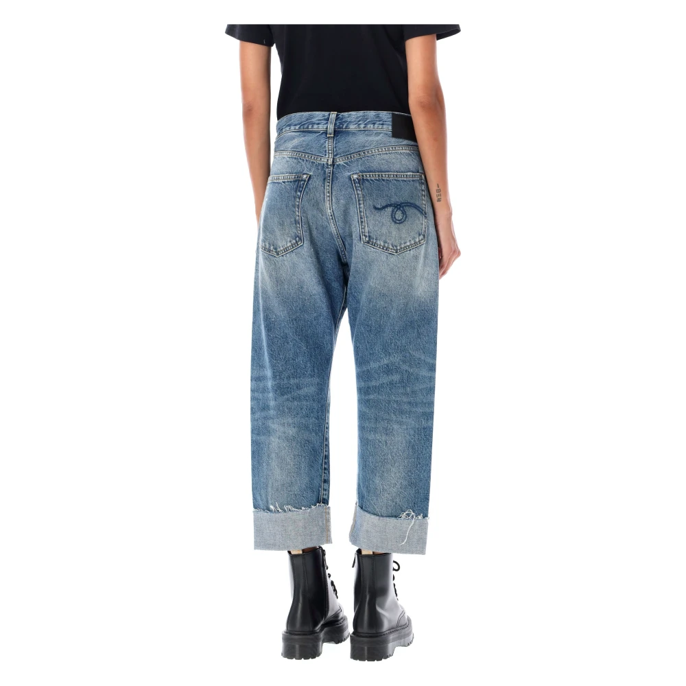 R13 Blauwe Cross Over Denim Jeans Blue Dames