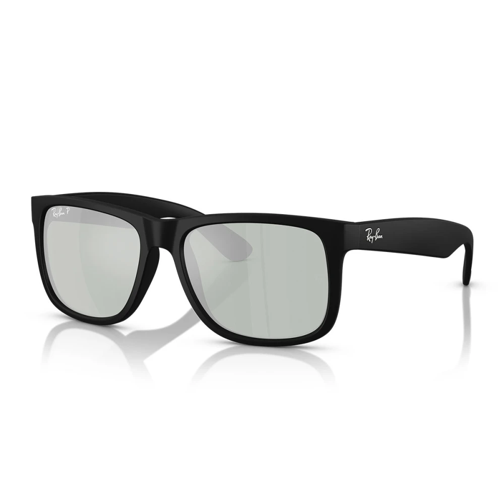 Ray - Ban Black Rb4165 Justin 622/Y4 Man Sunglasses Nylon Squared Polarized - Image 4
