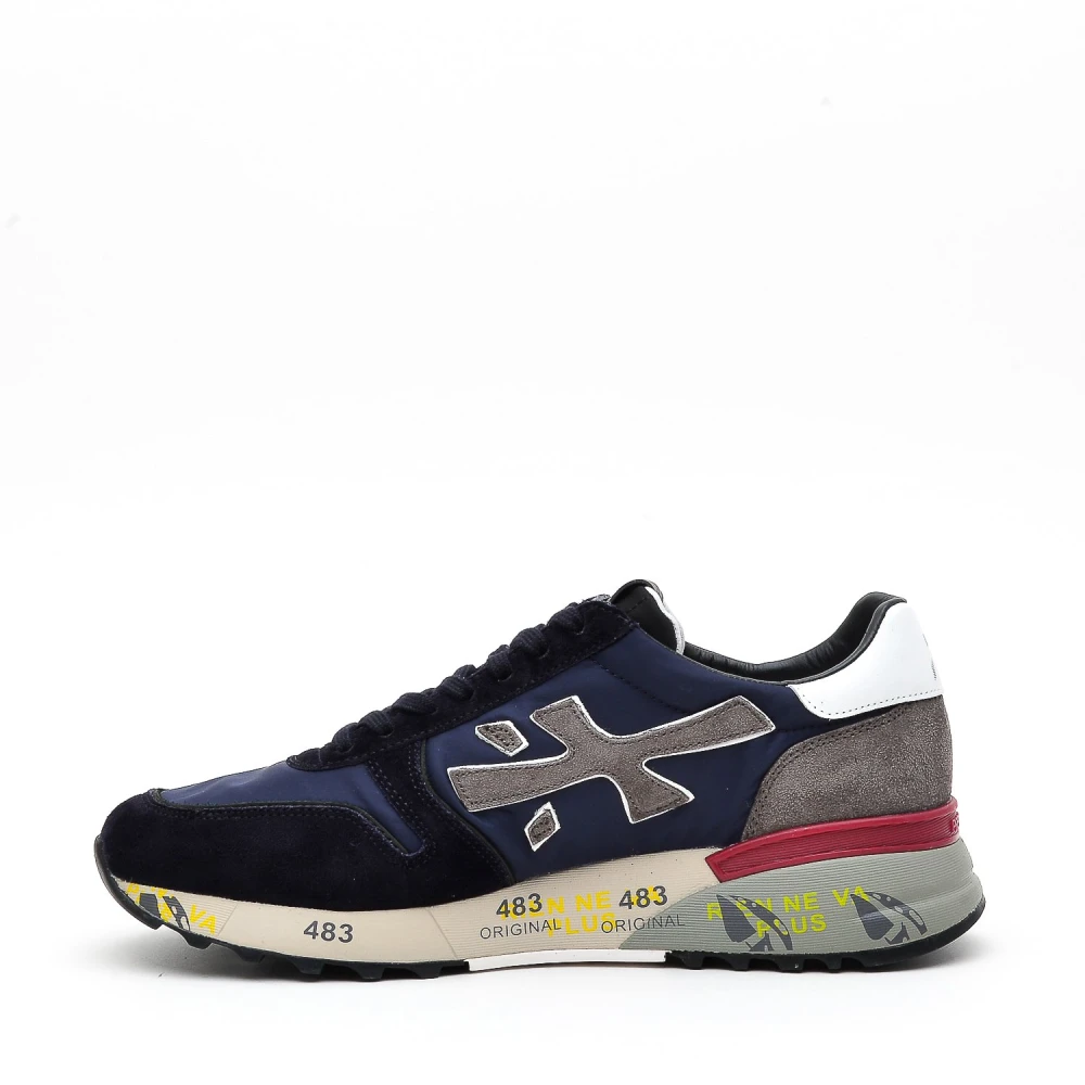 Premiata Blauwe Suède en Stoffen Sneakers Blue Heren