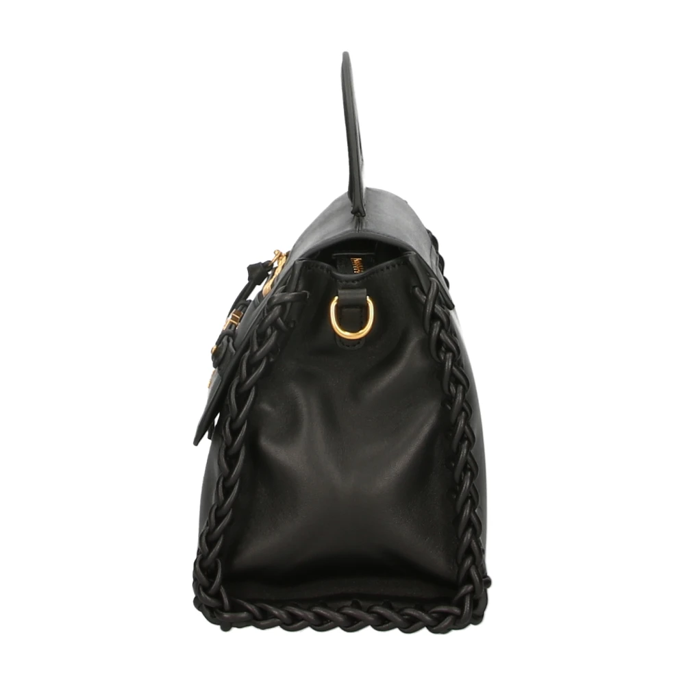La Carrie Zwarte leren handtas met ritssluiting Black Dames
