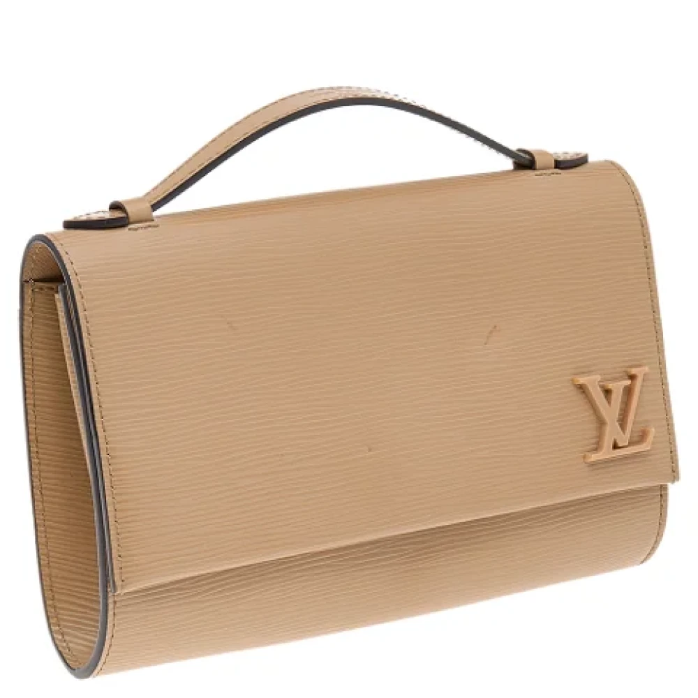 Louis Vuitton Vintage Pre-owned Leather clutches Beige Dames