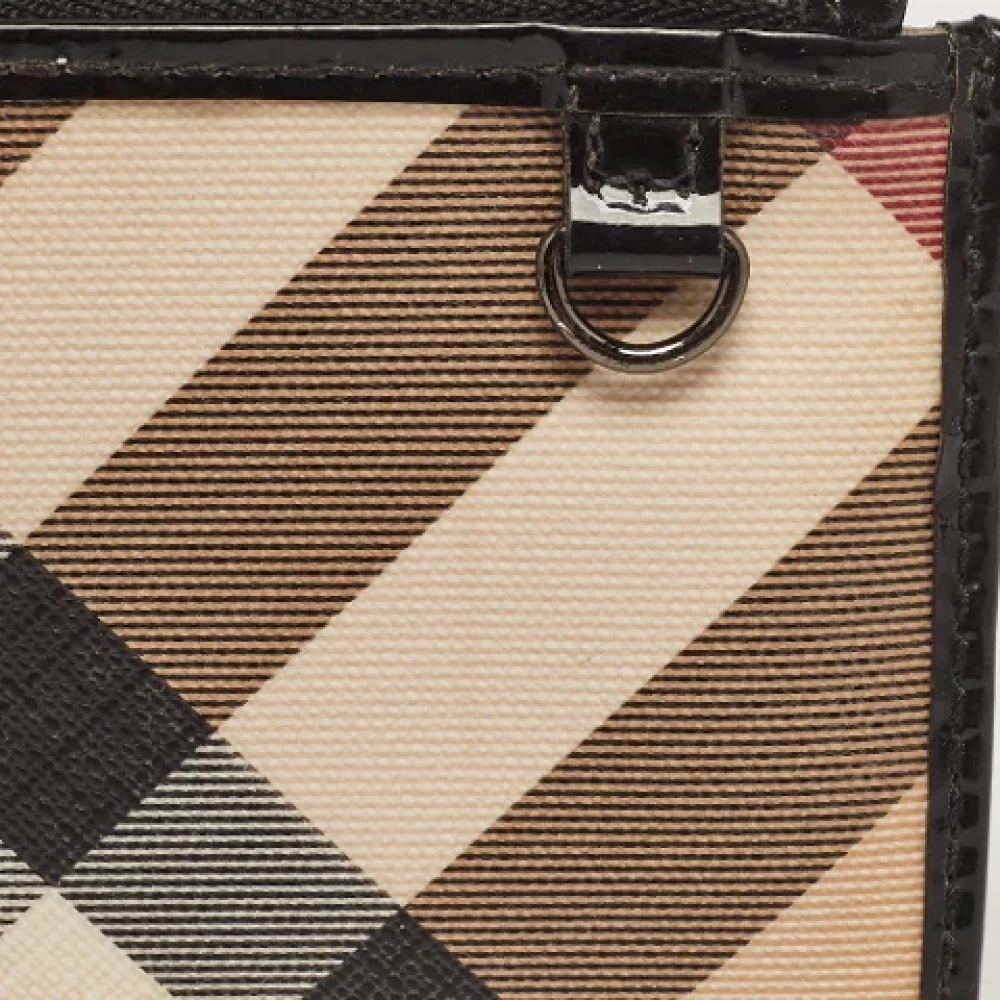 Burberry Vintage Pre-owned Coated canvas wallets Beige Dames