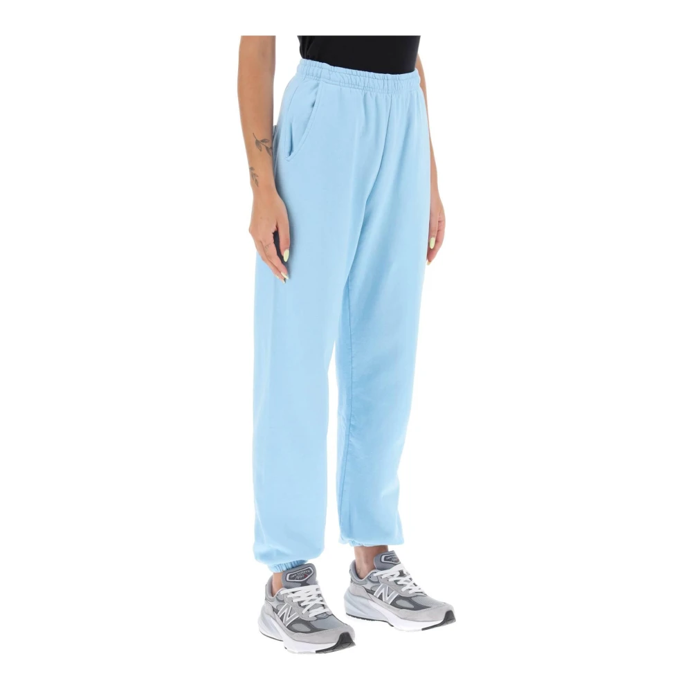 Sporty & Rich Sweatpants met flockprint en elastische tailleband Blue Dames
