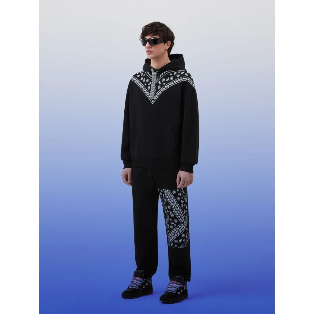 Marcelo Burlon Bandana Comfort Hoodie Zwart Wit Black Heren