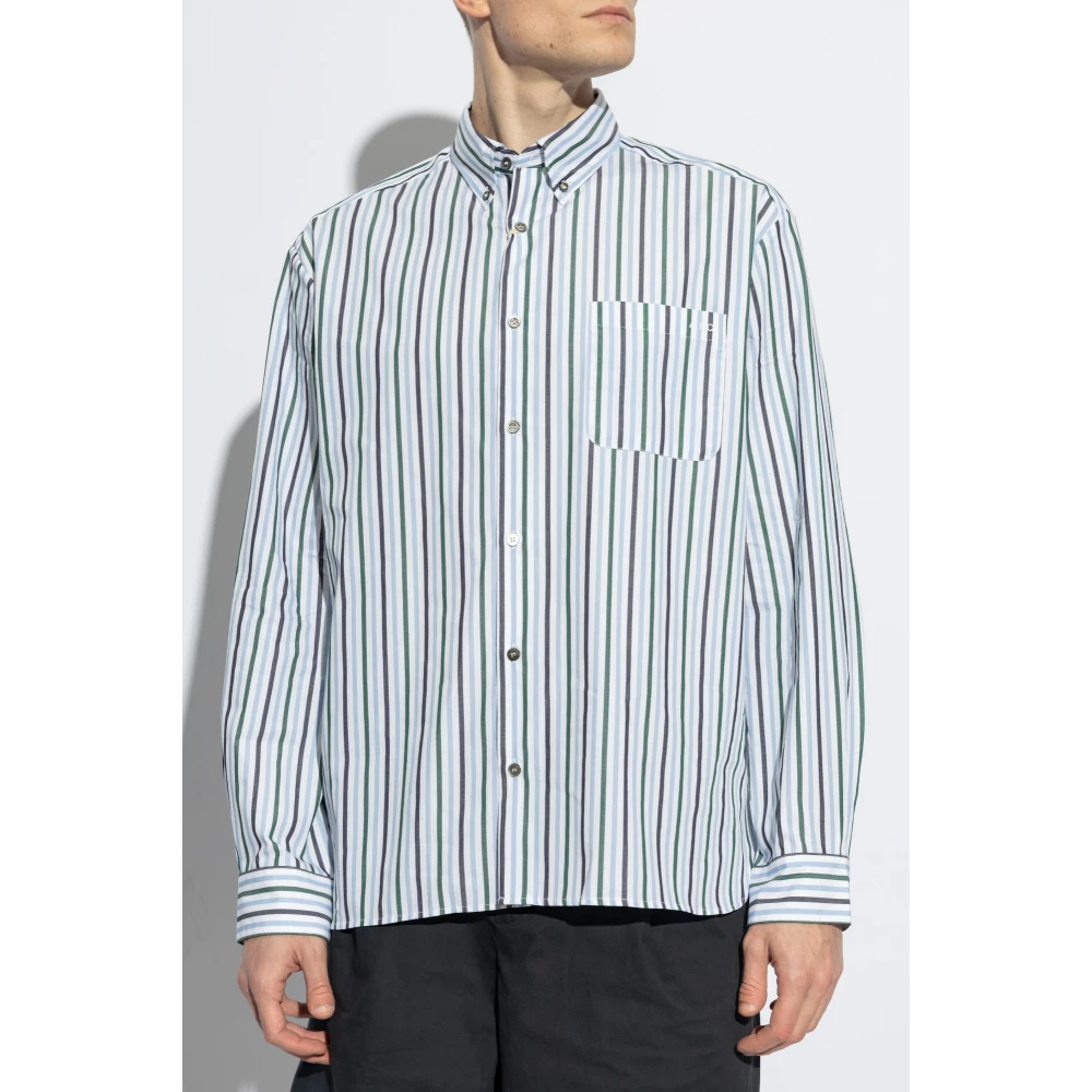 A.p.c. Shirt met streepjespatroon Blue Heren