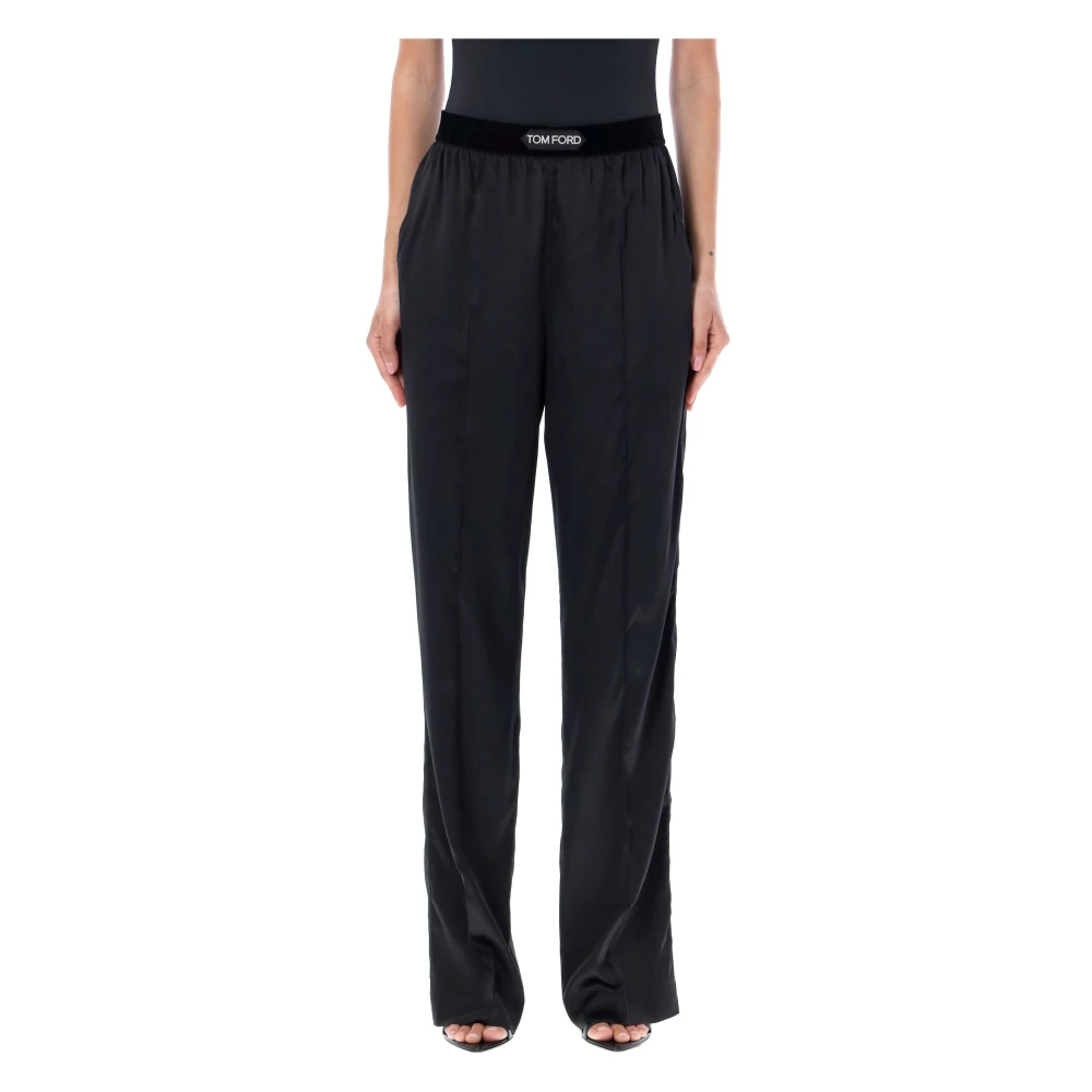 Tom Ford Silk Satin Pijama Byxa Svart Black, Dam