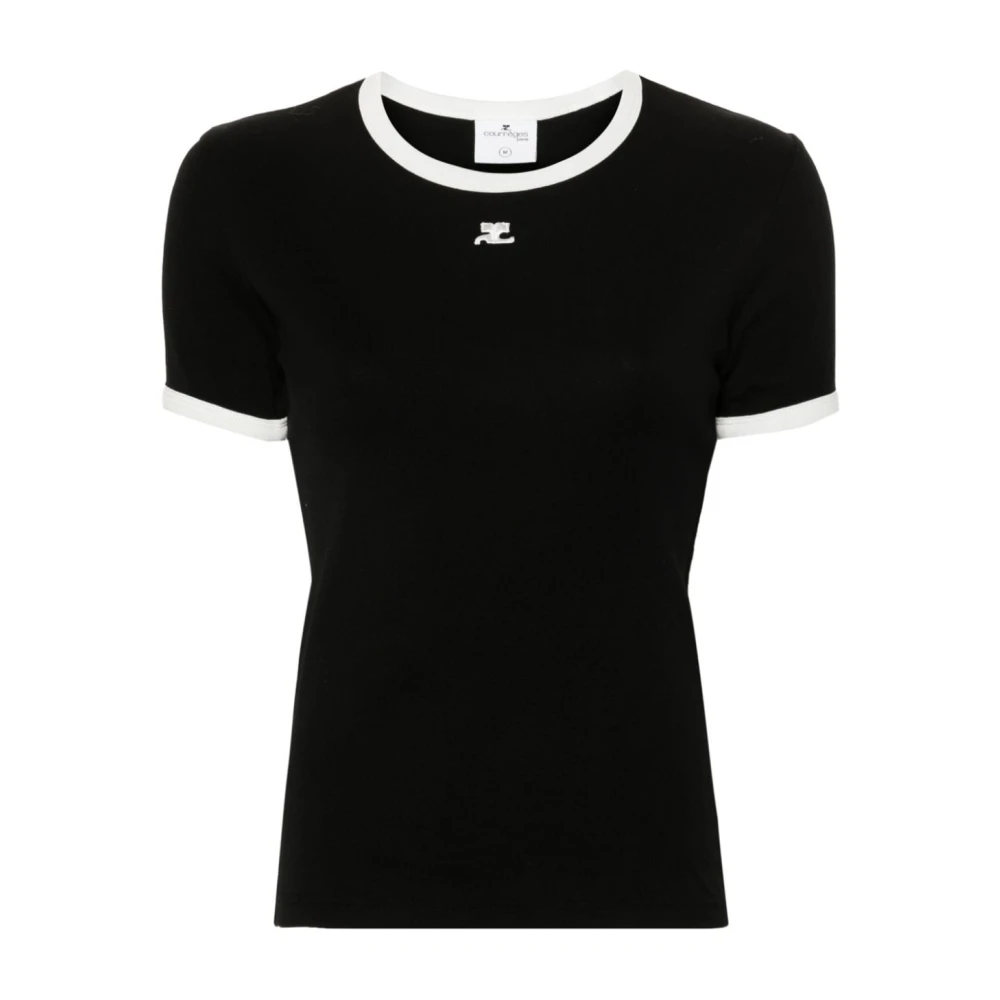 Courrèges Stijlvolle T-shirts en Polos Black Dames