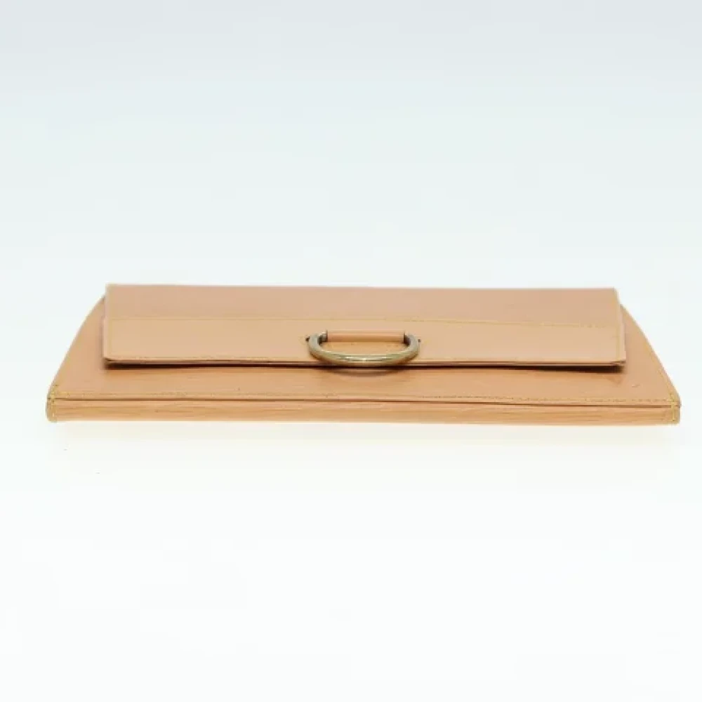 Louis Vuitton Vintage Pre-owned Leather clutches Beige Dames