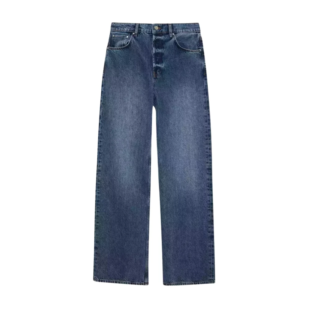 Anine Bing Vintage High-Waisted Wide Leg Jeans Blue Dames