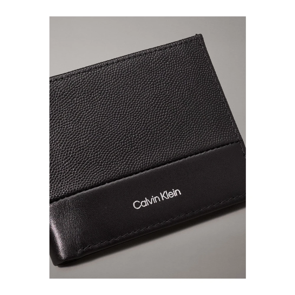 Calvin Klein Zwarte leren portemonnee Model: Portemonnee Black Heren