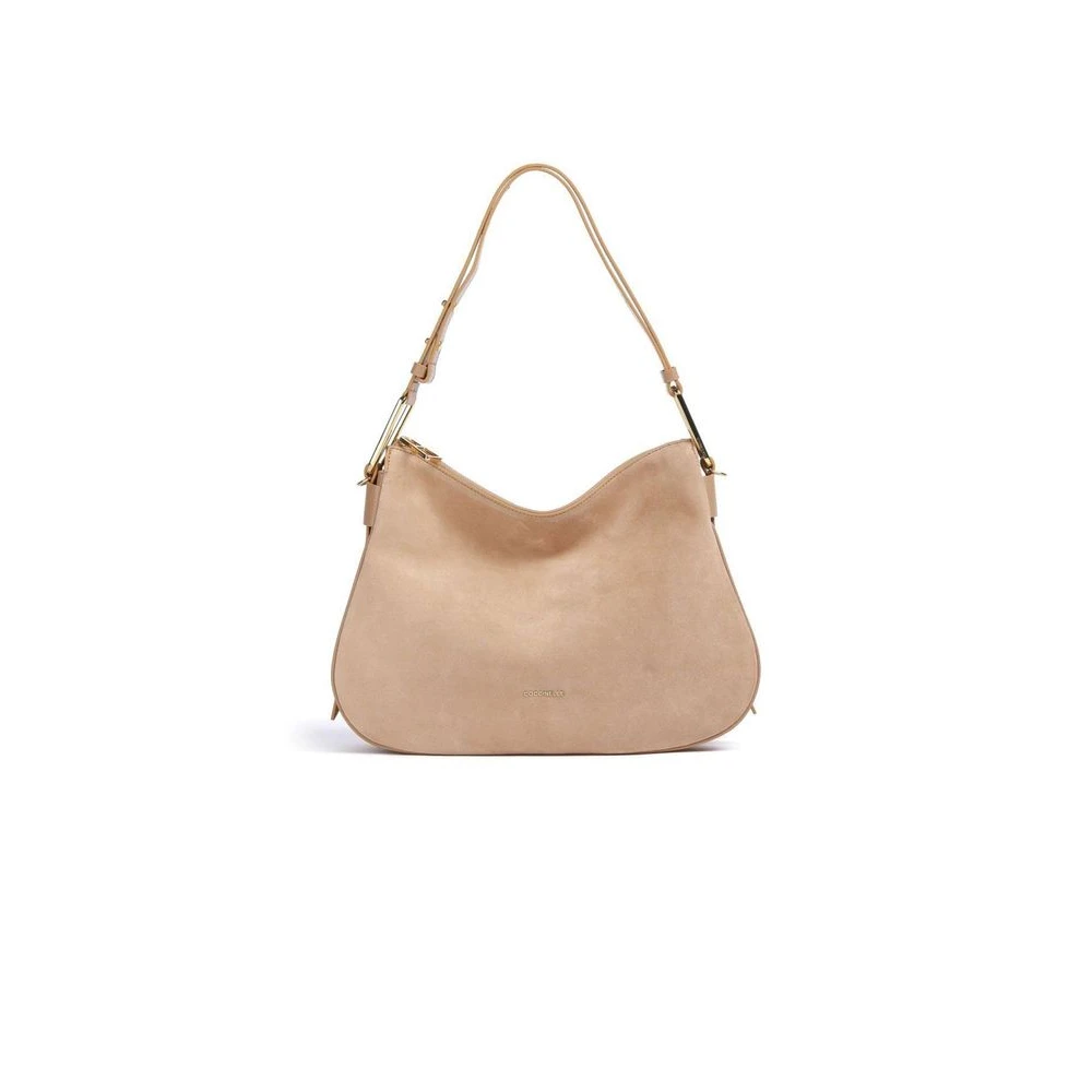 Coccinelle Women's Beige Magie Suede Bim Handbag - Shoulder Bags - One Size - Bags