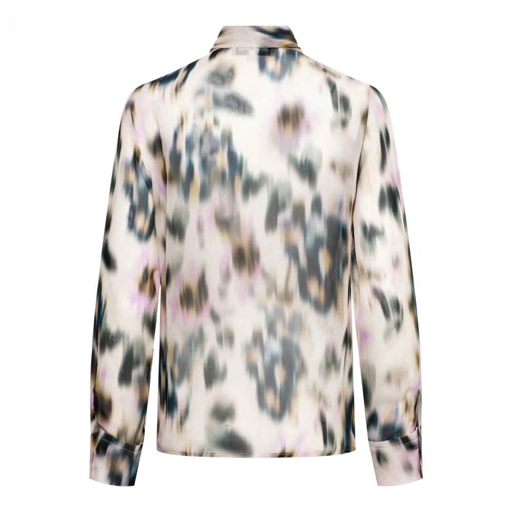&Co Woman Oversized Hemd mit V-Ausschnitt Multicolor Dames