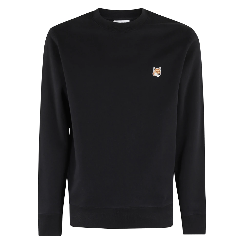 Maison Kitsuné Vossenkop Patch Sweater Black Heren