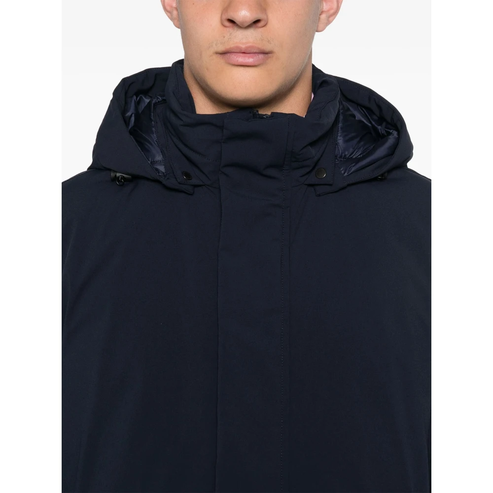 Woolrich Blauwe Stretch Jas Blue Heren
