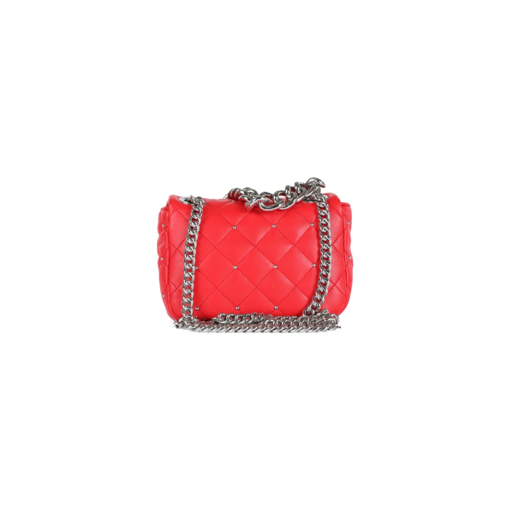 Versace Jeans Couture Kleine gewatteerde schoudertas met mini studs Red Dames
