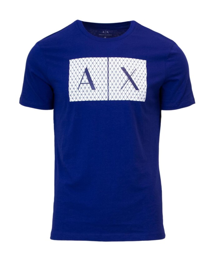 t-shirt-bleu-imprime-col-rond