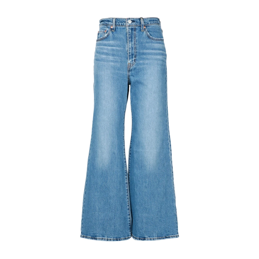 Levi's Hoge Taille Wijde Pijp Jeans Blue Dames