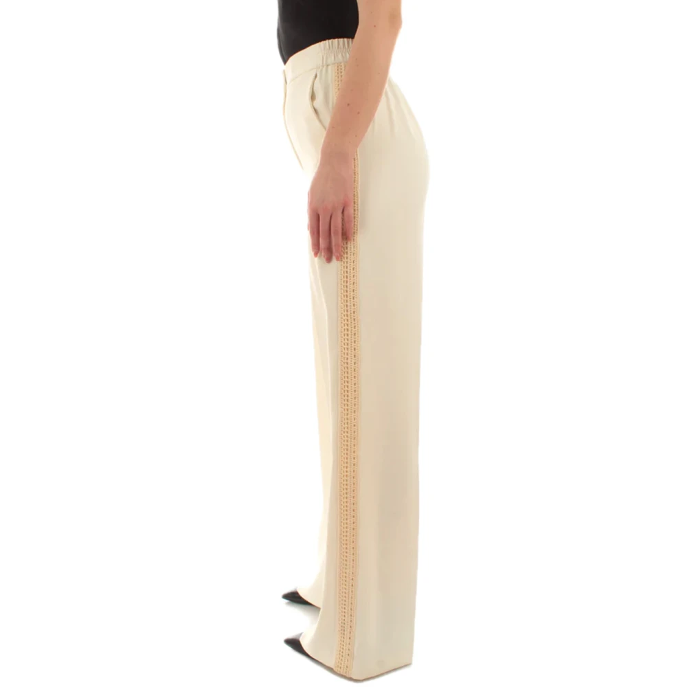 Twinset Gehaakte Palazzo Broek White Dames