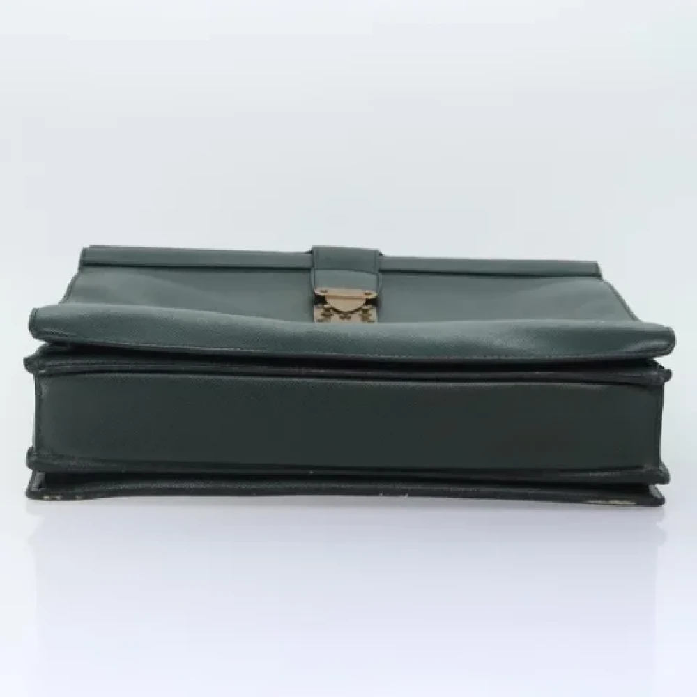 Louis Vuitton Vintage Pre-owned Leather briefcases Green Dames