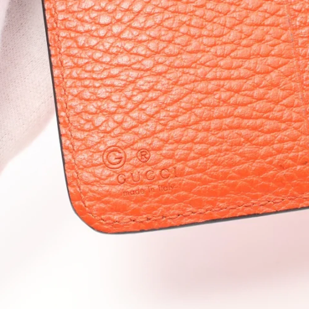 Gucci Vintage Pre-owned Leather wallets Orange Dames