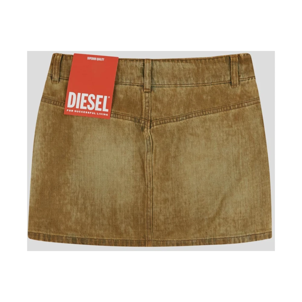 Diesel Katoenen Logo Rok Brown Dames